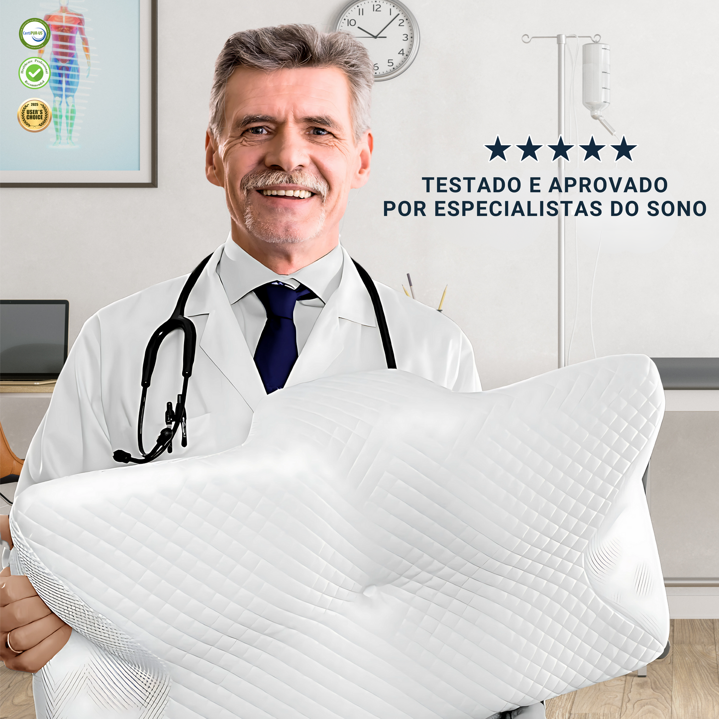 Almofada ergonómica para alívio das dores